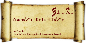 Zsohár Krisztián névjegykártya